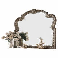 Antique Champagne Finish Baroque Style Wall Mirror