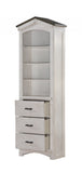 14' X 24' X 78' Weathered White Washed Gray Wood Bookcase