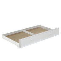 41" X 75" X 11" White Wood Trundle (Twin)