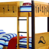 43' X 82' X 67' Honey Oak Espresso Wood TwinTwin Bunk Bed