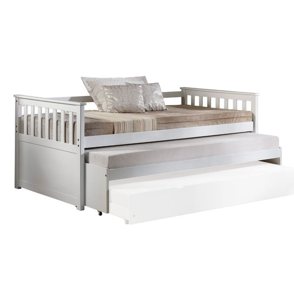 43' X 80' X 32' White Wood Daybed  Pull-Out Bed