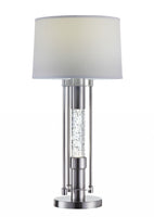 15' X 15' X 32' Brushed Nickel Metal Glass LED Shade Table Lamp