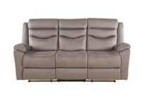 37' X 78' X 42' Velvet  Upholstery Metal Reclining Mechanism Sofa Motion