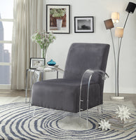30' X 31' X 36' Charcoal Clear Acrylic Upholstery Acrylic Accent Chair