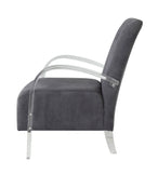 30' X 31' X 36' Charcoal Clear Acrylic Upholstery Acrylic Accent Chair