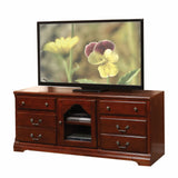 19' X 58' X 26' Merlot Wood Glass TV Stand TV Stand