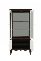 18' X 26' X 78' Walnut White Wood Curio Cabinet