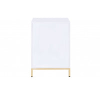 16' X 20' X 30' White High Gloss Gold Metal Wood Cabinet