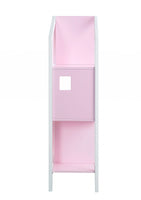 14' X 33' X 50' White Pink Wood Bookcase