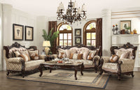 42' X 90' X 51' Fabric Walnut Upholstery Wood LegTrim Sofa w7 Pillows