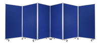 106 x 1 x 71 Blue Metal and Fabric - Screen