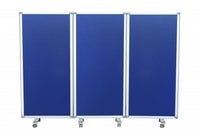 106 x 1 x 71 Blue Metal and Fabric - Screen