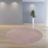 5' x 7' Rose Pink Plain Indoor Area Rug