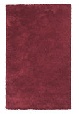 8' Red Round Indoor Shag Rug