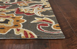 3' x 5' Taupe Floral UV Treated Area Rug