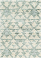 5' x 8' Ivory or Grey Geometric Triangle Indoor Area Rug