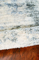 5'x8' Ivory Blue Machine Woven Abstract Indoor Area Rug