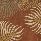7' Round Wool Rust Area Rug