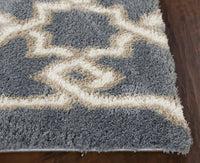 7 x 10 Microfiber Slate Blue Area Rug