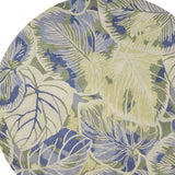 5'x8' Blue Green Hand Tufted Caladium Indoor Area Rug