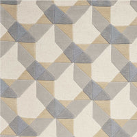 8'x11' Ivory Grey Hand Tufted Geometric Chain Pattern Indoor Area Rug