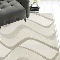 8' x 10' 6 Wool Ivory  Area Rug