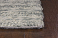 5' x 7'  Wool Grey Area Rug