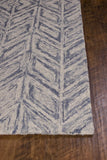 2'x4' Blue Hand Tufted Herringbone Indoor Accent Rug