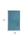 2' x 4' Polyester Highlighter Blue Area Rug