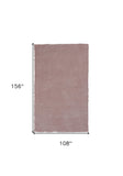 5' x 7' Rose Pink Plain Indoor Area Rug