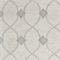 8'x10' Ivory Hand Tufted Ogee Indoor Area Rug