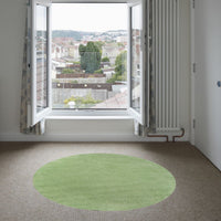 2' x 7' Spearmint Green Plain Runner  Rug