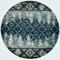 2' x 7' Slate Blue Polypropylene Runner Rug