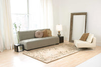 7' Round Wool Ivory  Area Rug