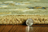 5'x8' Grey Green Hand Tufted Traditional Floral Indoor Area Rug