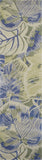 5'x8' Blue Green Hand Tufted Caladium Indoor Area Rug