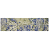 5'x8' Blue Green Hand Tufted Caladium Indoor Area Rug