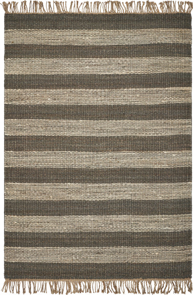 5' x 7' Jute Slate Ivory Area Rug