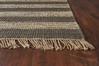 5' x 7' Jute Slate Ivory Area Rug