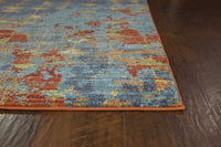 9' x 13'  Polypropylene Blue or  Coral  Area Rug