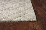 2' x 7' Ivory Diamond Tiles Wool Runner Rug