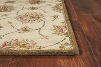 5' x 8' Wool Ivory Area Rug