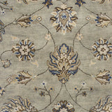 5'x8' Grey Green Hand Tufted Traditional Floral Indoor Area Rug