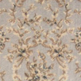 9'x12' Light Grey Bordered Floral Indoor Area Rug