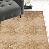 91 X 130 Beige Polypropylene Rug