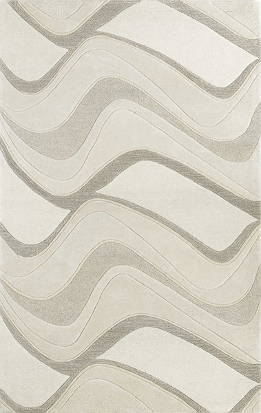 8' x 10' 6 Wool Ivory  Area Rug