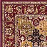 10'x13' Red Machine Woven Traditional Quatrefoil Indoor Area Rug