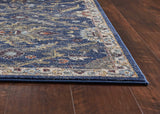 5'x8' Royal Blue Machine Woven Traditional Indoor Area Rug