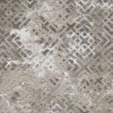 3' x 5' Sand Silver Geometric Squares Area Rug