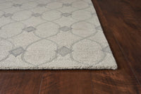 8'x10' Ivory Hand Tufted Ogee Indoor Area Rug